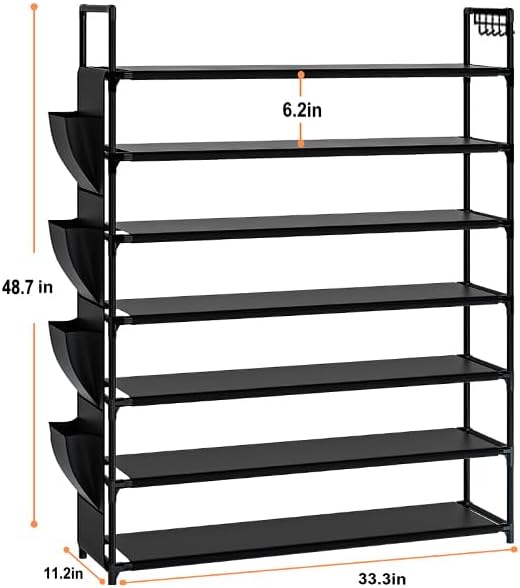 OYREL 5 Tier Shoe Organizer Rack for Closet, Entryway, Garage, Door, Space Saving, Shoe Holder Stand/Tower, Large, 20-25 Capacity