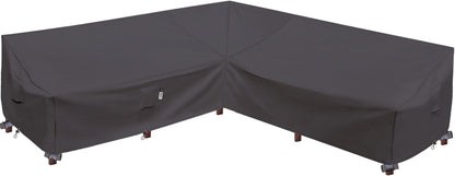 Patio Deck Box Cover, 63x30 Inch Fire Pit Covers with Straps and Handles, Waterproof Heavy Duty Outdoor Furniture Winter Cover for Keter, Suncast, Lifetime Container