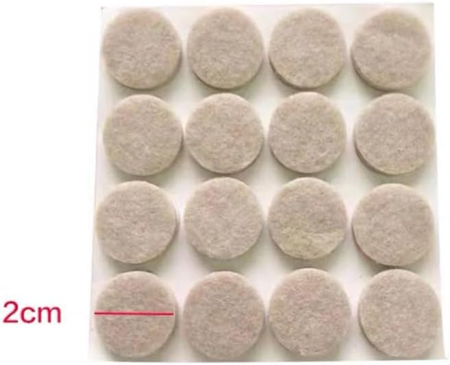 GSHLLO 96 Pcs 2cm Round Felt Furniture Pads Anti Scratch Floor Protectors Self Adhesive Chair Leg Pads Felt Furniture Feet Sliders Small Sticky Table Pads