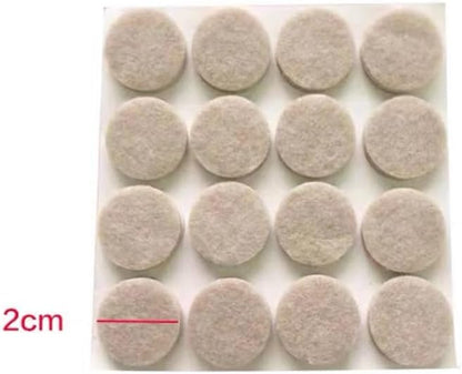 GSHLLO 96 Pcs 2cm Round Felt Furniture Pads Anti Scratch Floor Protectors Self Adhesive Chair Leg Pads Felt Furniture Feet Sliders Small Sticky Table Pads