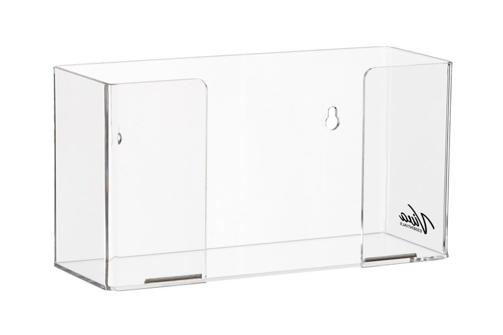 AdirMed VivaEssentials Double Glove Box Holder, Wall Mount or Free Standing Black Acrylic Glove Holder