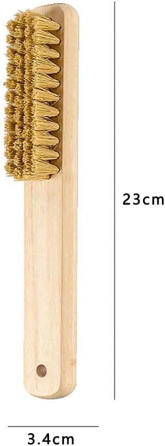 Soft Boar Bristle Cleaning Brush Wooden Laundry Scrub Brush Clothing Stain Brushes Clothes Scrubbing Brushes Shoe Cleaning Scrubbers Shoe Care Tools for Delicate Fabrics Large