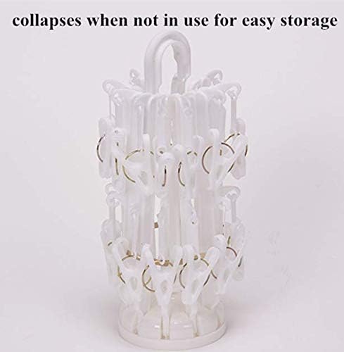 DurReus Reusable Stainless steel Drying Rack Laundry Drip Hanger 8 Clips Closet Organizer for Hanging Lingerie,Underwear,Clothes Disapers,Mitten,Socks,Hats,Bras,Skirts,Scaf