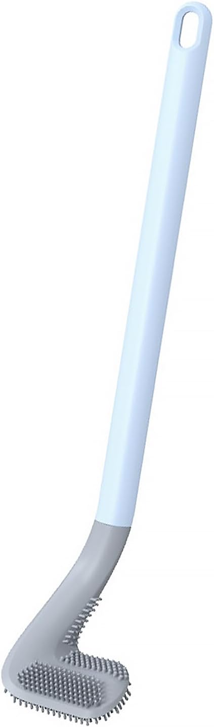 3 Pack Golf Toilet Brush, Flexible Long Handled Toilet Cleaning Brush, 360° No Dead Space Deep Toilet Cleaning Brush, Toilet Brush for Bathroom, with Hook (White + Blue + Grey)