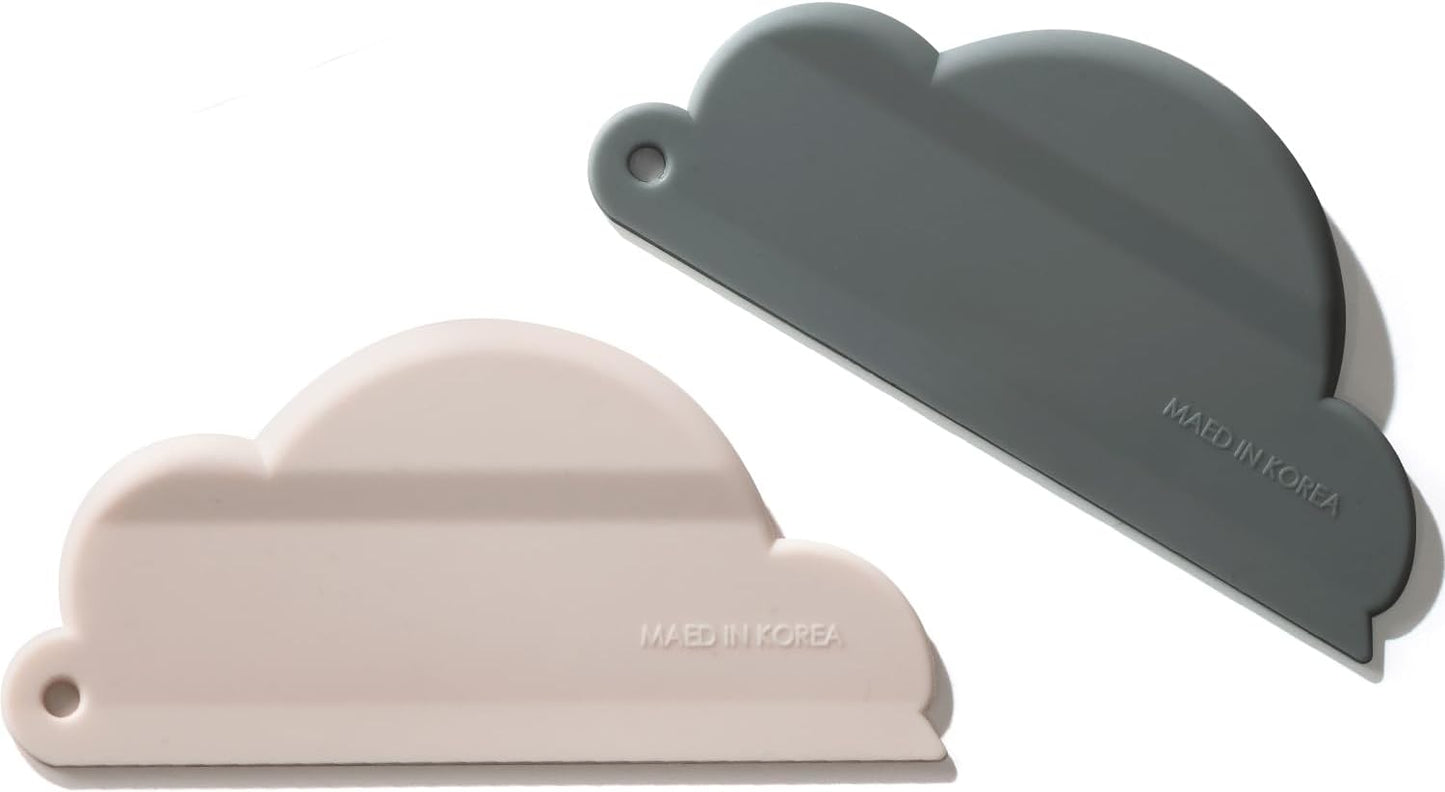 Carrotez Mini Shower Squeegee for Glass Doors, Window Cleaner, 2 Pack, Ivory & Gray