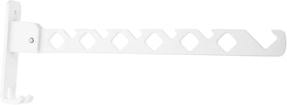 Alipis Clothing Drying Rack Foldable Towel Holder Wall Mounted Garment Hanger Space-Saver Easy Installation White