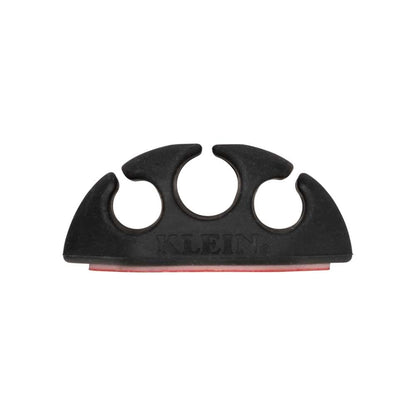 Klein Tools 450-410 Cable Clips, Made in USA, Self-Adhesive 3-Slot Cable, Cord Management Mounting Clips, Optional Screw for Permanent Mounting, 10-Pack