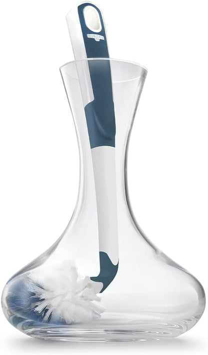 Unger 12.7” Flexible Glass and Bottle Scrub Brush, Extra-Long, Non-Scratch Cleaning Scrubber for Water Bottles, Travel and Coffee Mugs, Pitchers, Vases, Decanters, Glassware