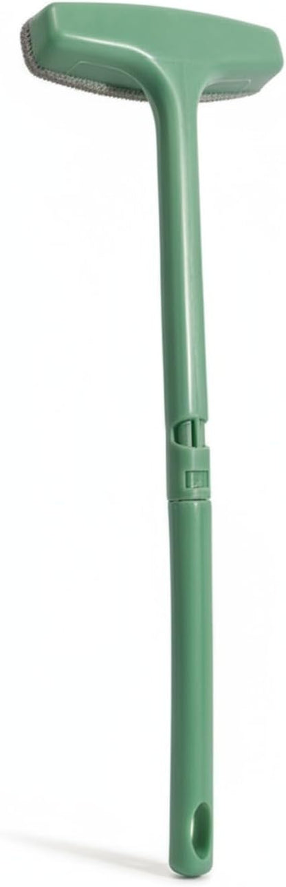 Window Screen Cleaning Brush, Double-Sided Mesh Tool with 13-Inch Handle for in-Place Maintenance, PP Plastic