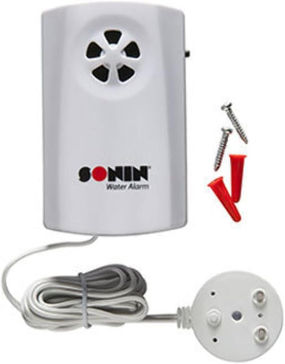 Sonin Water Alarm – 85 dB Leak Detector with Remote Sensor for Early Water Detection and Dual-Point Leak Detection for Expanded Coverage (00802)