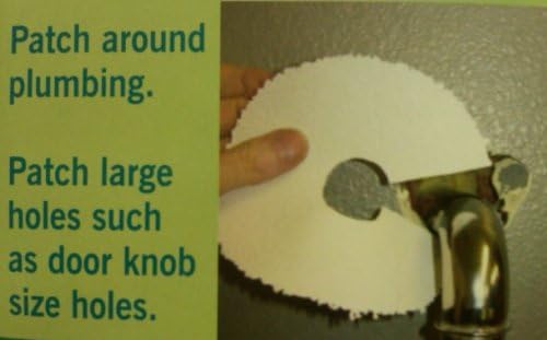 Stepsaver Products USA Made Self-Adhesive Trump Wall Repair Patch Kit Textured (1) Pack with 8 Repair Patches for Door Knob Sized Holes and 8 Center Reinforcement Patches.
