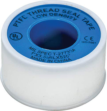 Weld-On 87720 Thread Seal Tape with PTFE, 1 inch by 520 inches, White