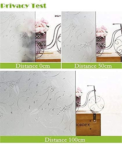 Niviy Window Privacy Film Static Cling Non-Adhesive Window Film Frosted Glass Bathroom Door Decoration Privacy Covering (17.7"x 78.7")