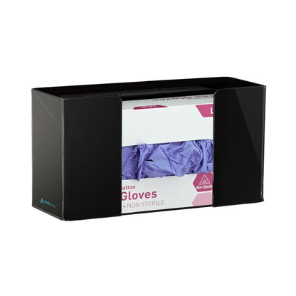 AdirMed VivaEssentials Double Glove Box Holder, Wall Mount or Free Standing Black Acrylic Glove Holder