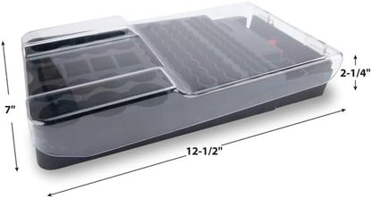 Performance Tool W3001 104 Slot Battery Organizer with Removable Tester - Keep Your Batteries Neatly Stored and Corrosion-Free