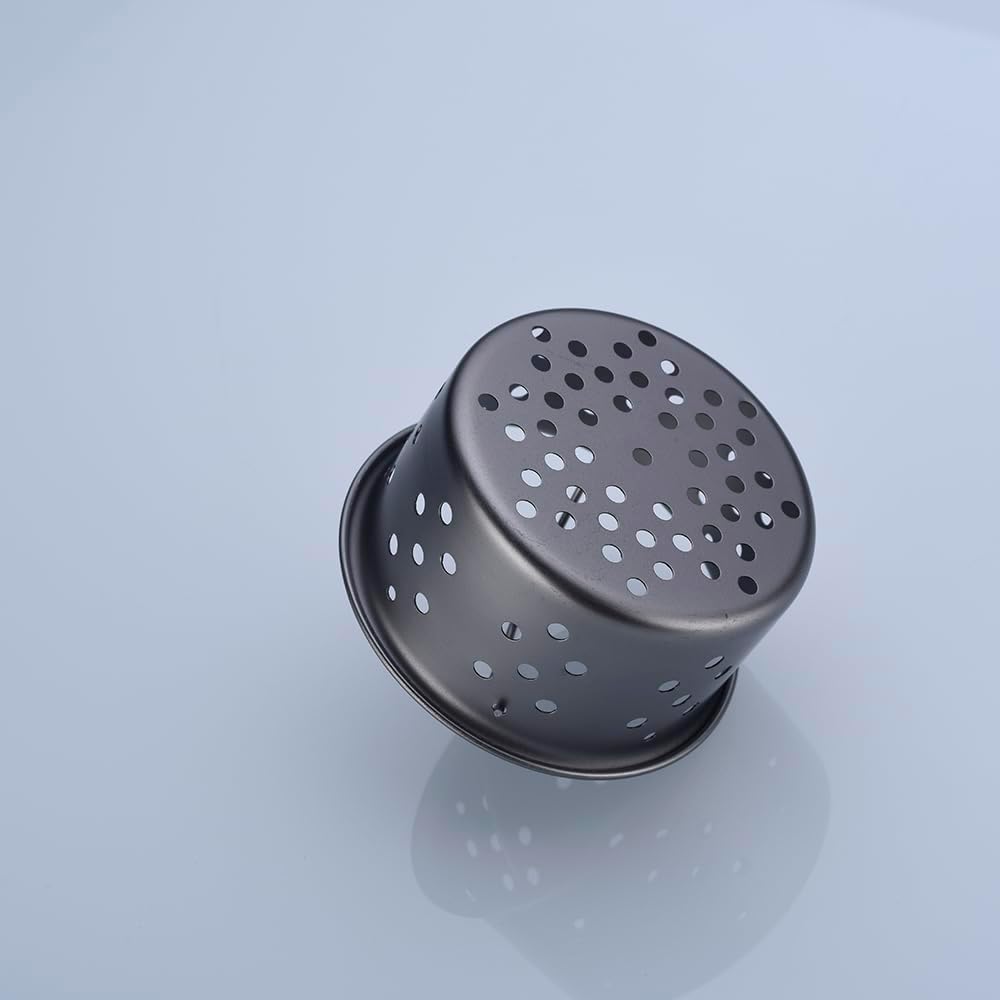 Kitchen Sink Drain Basket Strainer with Handle, Anti-Clog Sink Accessories | 304 SUS ,Gray,1PC,Easy Install & Clean
