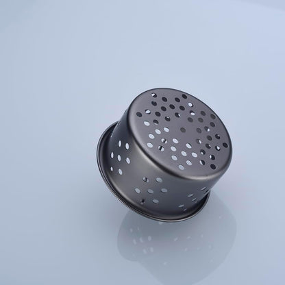 Kitchen Sink Drain Basket Strainer with Handle, Anti-Clog Sink Accessories | 304 SUS ,Gray,1PC,Easy Install & Clean