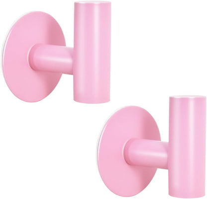Vuzvuv Adhesive Hooks White SUS304 Stainless Steel - Self Adhesive Heavy Duty Waterproof Wall Hooks for Towel, Coat, Robe in Bathrooms Kitchen Hotel (2-Pack)