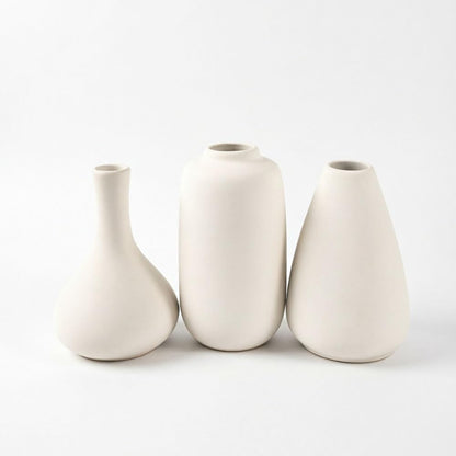 Daittin Small Ceramic Vase Set, Mini Flower Vases for Home Decor, Aesthetic Table Centerpieces for Living Room Bedroom Bathroom Shelf (Style-5)
