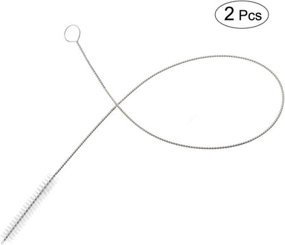 2 Pcs Cleaning Brush Bristle Tip 3/8” by 32” Inch Long - Flexible Cleaner Tool for Clean Keg, Feeding Tube, Line Tube Hose