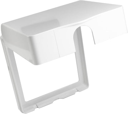 Fielect Weatherproof in Use Outlet Cover Plug Receptacle Protector for Retrofit Siding Construction White 120 Type 137x145x48mm 3Pcs