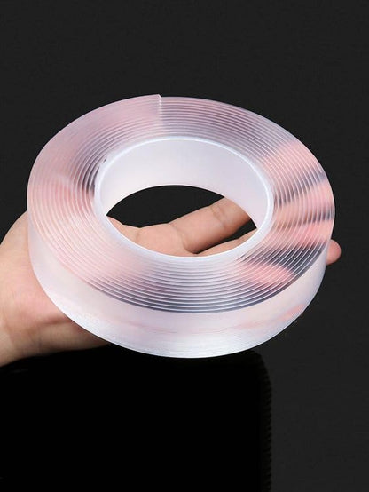 Double Sided Nano Tape, Clear Mounting, Stick Decor Picture, Washable Transparent Tape, Removable Wall Tape Sticky Poster Carpet (9.85 ft)