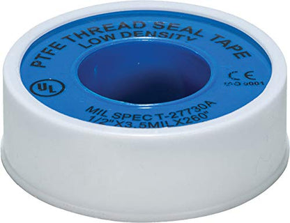 Weld-On 87720 Thread Seal Tape with PTFE, 1 inch by 520 inches, White