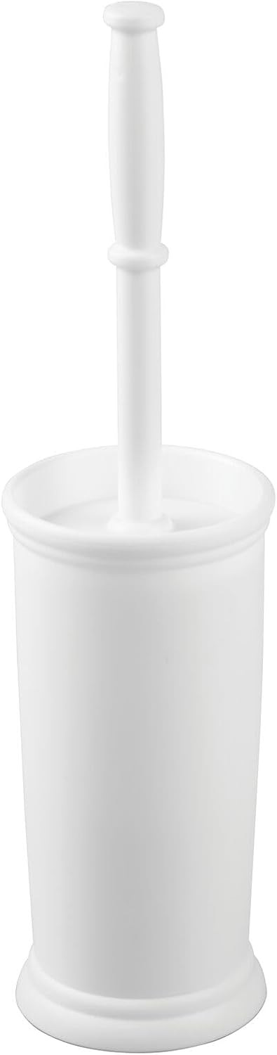 mDesign Metal Freestanding Slim Toilet Bowl Brush and Holder