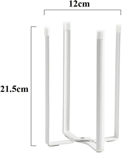 Multifunctional Kitchen Stand Holder for Plastic Bags, Bottles and Cups, Drying Racks Shelf Trash Bag Garbage Bag Holder for Home Kitchen Tower (White)