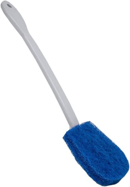 LOLA Toilet Bowl Brush w/Curved Head, Coated Wire, Durable Poly Bristles, Reaches Under Toilet Bowl Rim, 1 Pack