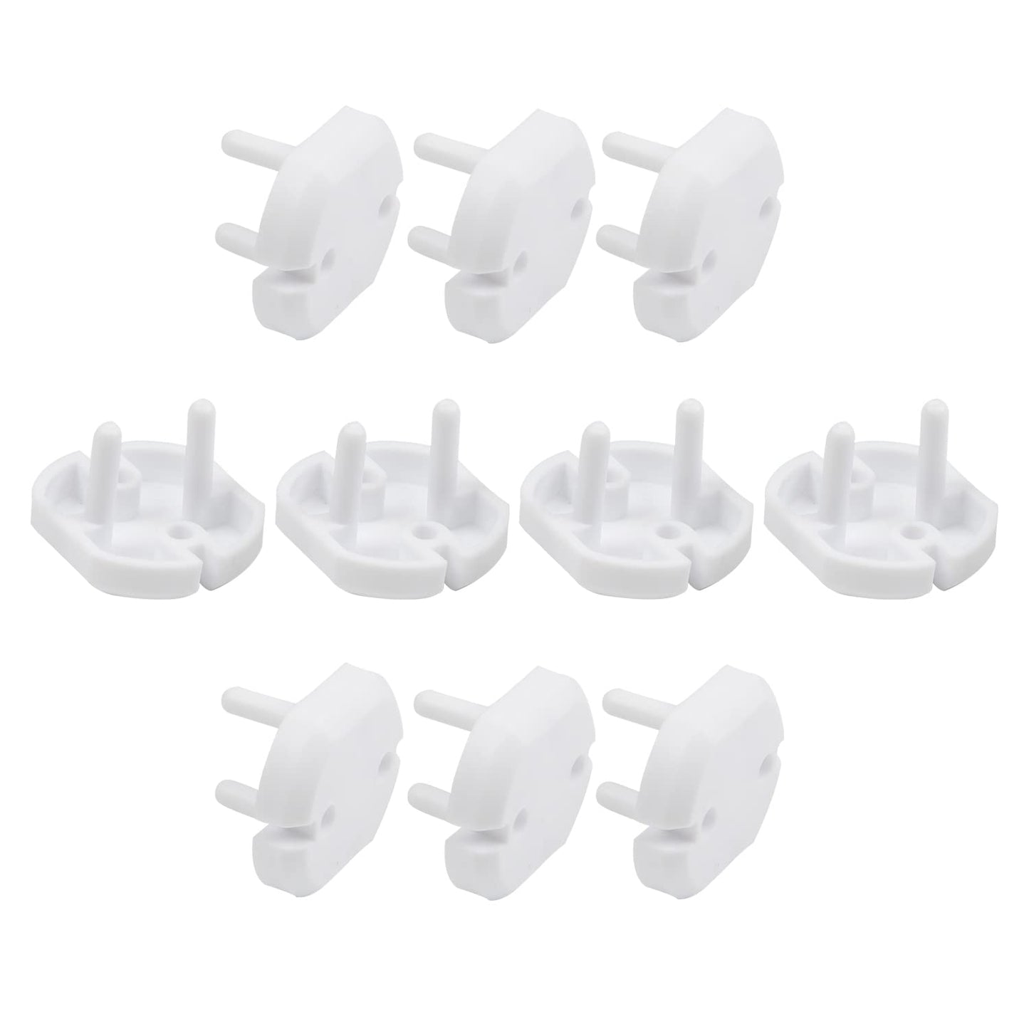 Fielect Outlet Plugs Covers Childproof EU Plug Protectors Electric Socket Cover Electrical Protector 2-Hole White 30Pcs