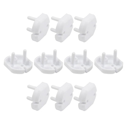 Fielect Outlet Plugs Covers Childproof EU Plug Protectors Electric Socket Cover Electrical Protector 2-Hole White 30Pcs