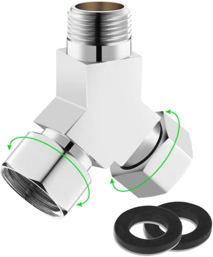 Water Diverter Fitting Adapter, Add-A-Tee G1/2" Hose Connector Adapter for Angle Valve adapter, Shower arms, Toliet Bidet Sprayer, Hose Pipe Fittings (3 Way T2)