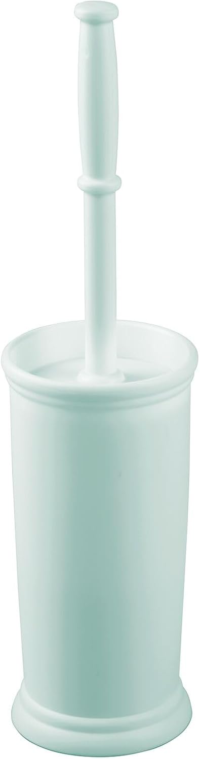 mDesign Metal Freestanding Slim Toilet Bowl Brush and Holder