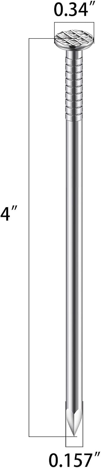 Wensilon 430pcs Stainless Steel 304 Nails Kit, Hanging Nails Kit, Wall Nails Kit, Dowels Kit, Long Nails Kit