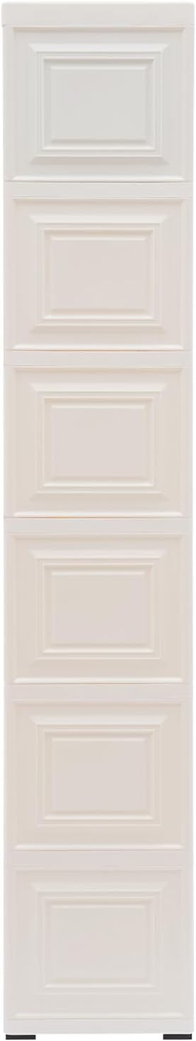 8 Drawers Narrow Storage Cabinet with Wheels,Slim Floor Cabinets,Rolling Organizer Cart for Small Spaces,Pink