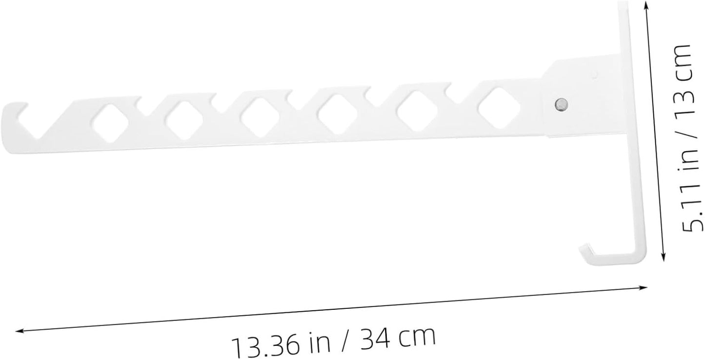 Alipis Clothing Drying Rack Foldable Towel Holder Wall Mounted Garment Hanger Space-Saver Easy Installation White