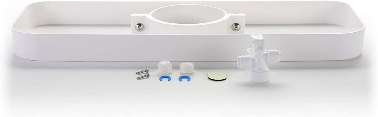 IPW Industries Inc. Undersink RO Reverse Osmosis Filtration System Water Leak Detector Safety Valve Kit with Tray