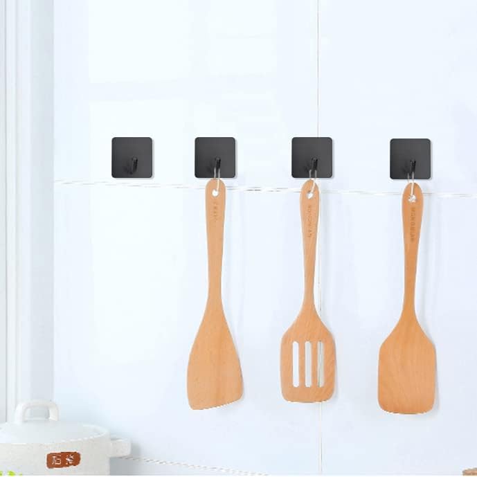 FOTYRIG Heavy Duty Adhesive Towel Hooks Stick on Towel Hanger Wall Holder Waterproof Stainless Steel Sticky Hooks for Hanging Bathroom Kitchen Home-4 Packs