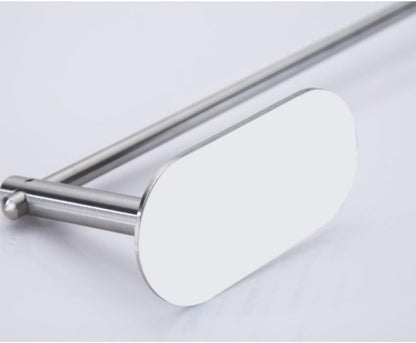 Homoyoyo Self-Adhesive Towel Rack 304 Stainless Steel Heavy-Duty Towel Bar for Kitchen Tools and Cleaning Rags, Silver Wall-Mounted Dish Cloth Holder