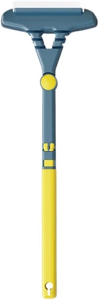 2-in-1 Window Screen Cleaning Brush, No-Disassembly Double-Sided Wiper, Multi-Function Household Cleaner, for Patio, Door, Porch Screens, Glass Windows, Balconies and Hard-to-Reach Areas (Yellow)