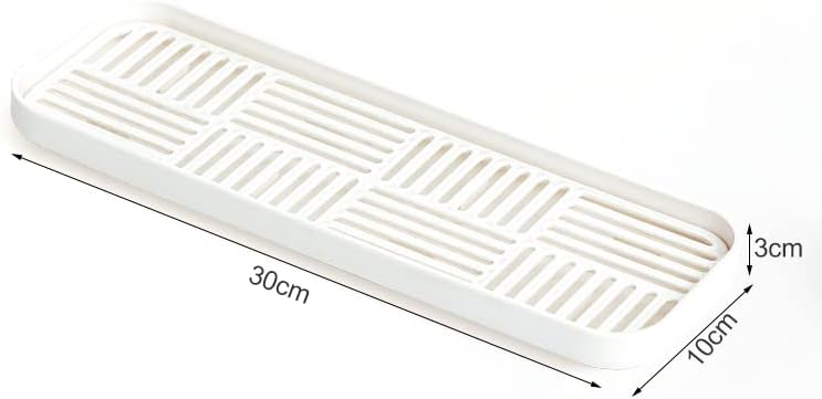 2-in-1 Kitchen Sink Caddy Organizer with Plastic Drain Grate, Double-Layer Drain Sponge Soap Holder & Food Fruit Vegetable Drain Tray for Sink Countertop Home Kitchen Restaurant Hotel, Grey (1 Pack)
