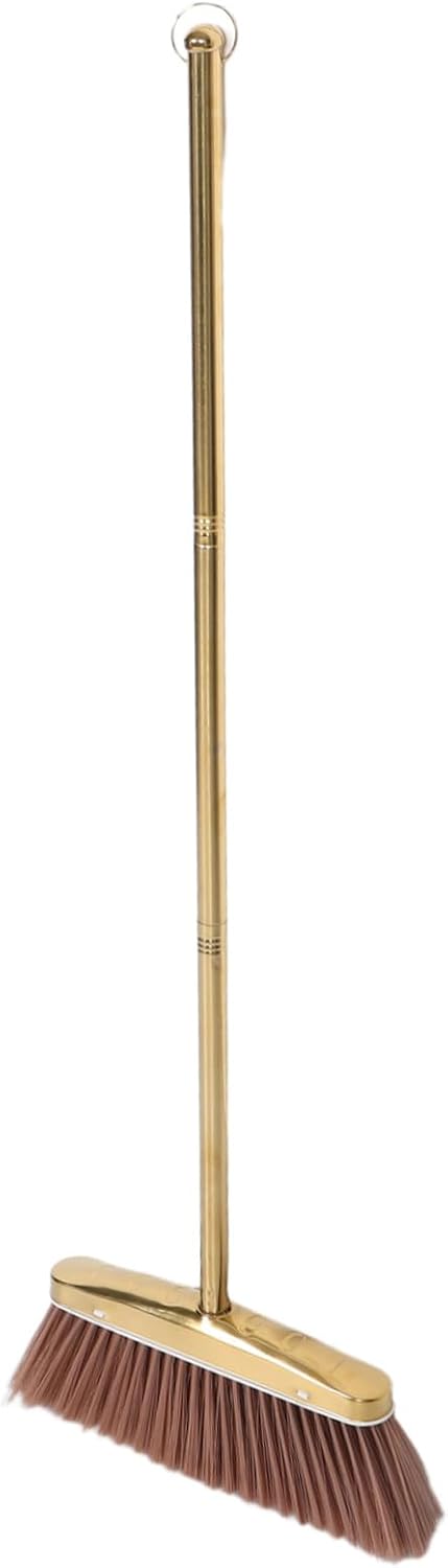 Thick Stainless Steel Broom with Detachable Handle, Weather Resistant Heavy Duty House Broom for Indoor and Outdoor Patio Yard Cleaning