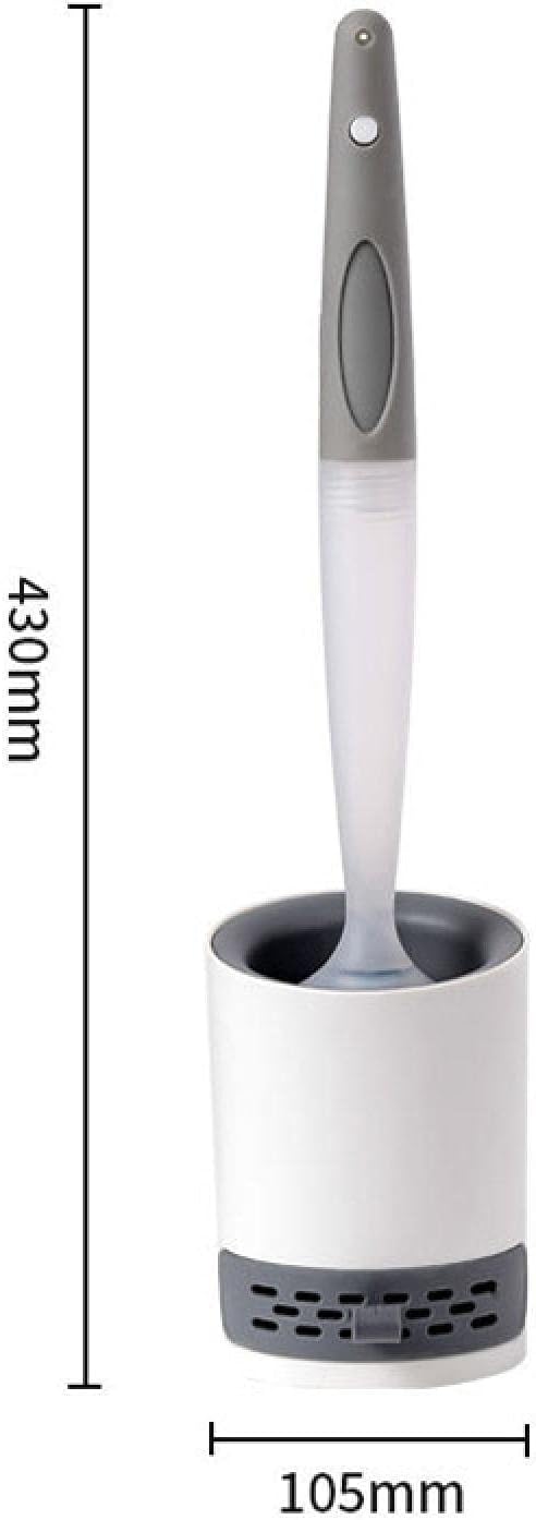 Silicon Toilet Bowl Cleaning Brush Set,Wall Mount Toilet Brush Refillable Toilet Brush Diatom Mud Absorbent Soft Bristled Silicone Toilet Brush
