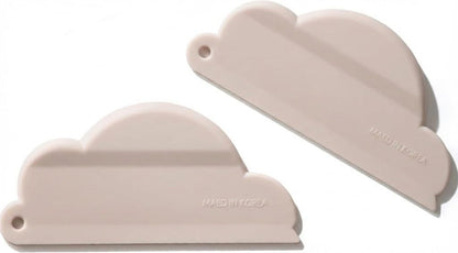 Carrotez Mini Shower Squeegee for Glass Doors, Window Cleaner, 2 Pack, Ivory & Gray