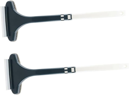 CALLARON 2pcs Window Screen Cleaning Brush Tool Double-Sided Dust Collector for Home Use Portable Window Cleaning Tool Ergonomic Handle
