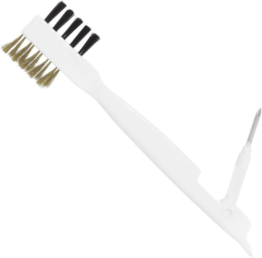 Gas Stove Cleaning Brush and Kitchen Scrub Brush with Brass Wire Bristles for Pot Bottom and Cooktop Crevice Deep Cleaning