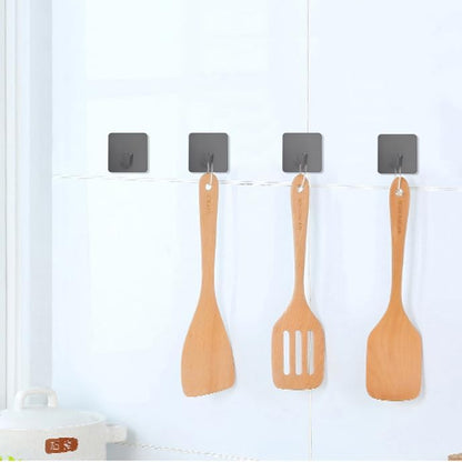 FOTYRIG Heavy Duty Adhesive Towel Hooks Stick on Towel Hanger Wall Holder Waterproof Stainless Steel Sticky Hooks for Hanging Bathroom Kitchen Home-4 Packs