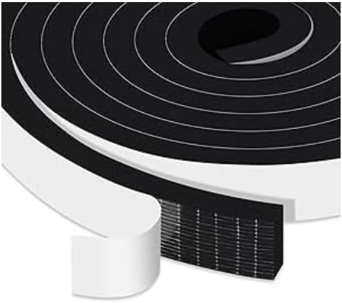 Strong Adhesive Weather Stripping, High Density Weatherproof Weather Stripping Door Seal Strip for Sliding Door, Windows,Noise-Reduction Foam Sealing Strip, White(1/2 in x 1/4 in x 13Ft) - Colors B