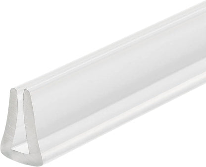 uxcell U Channel Edge Trim, 4.9ft Length Soft Rubber Guard Seal Strip Edge Protector Fit for 1-2mm Edge, (9/32" W x 5/32" H) Clear